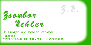 zsombor mehler business card